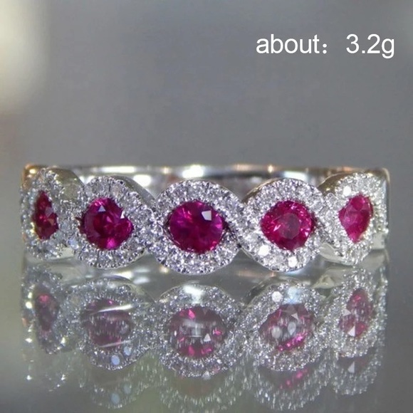 New 925 Silver Beautiful Sapphire Ring - Picture 6 of 6